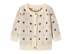 Lil Atelier turtledove heart knit cardigan